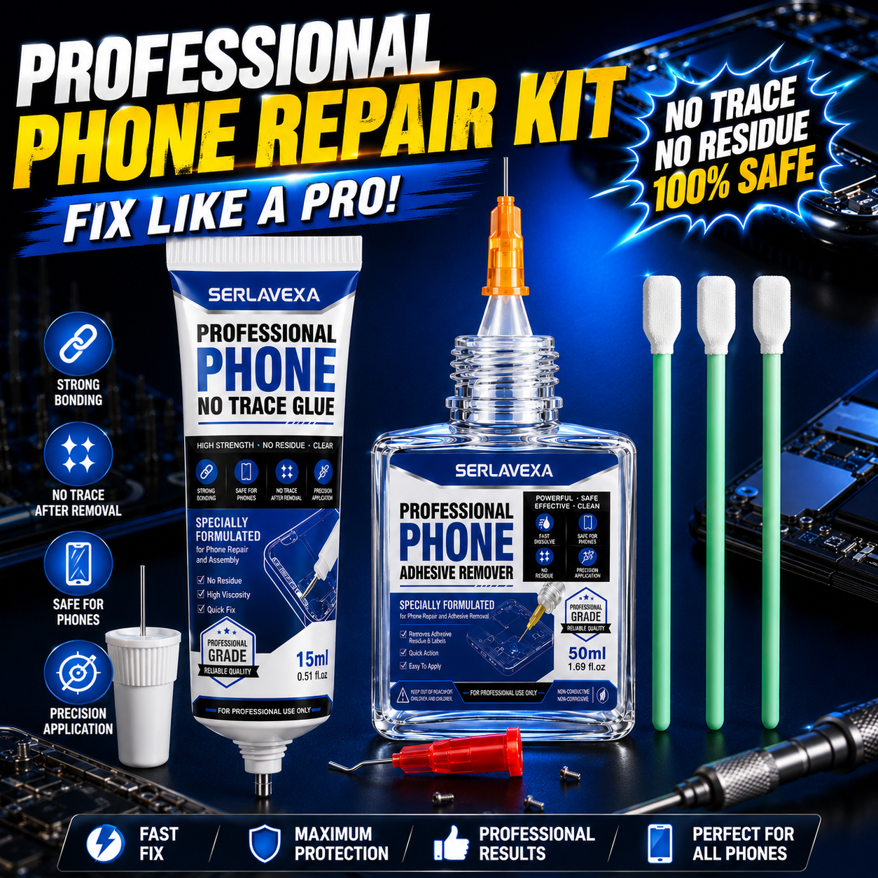Back Cover Adhesive - Screen Repair Glue Remover Set with