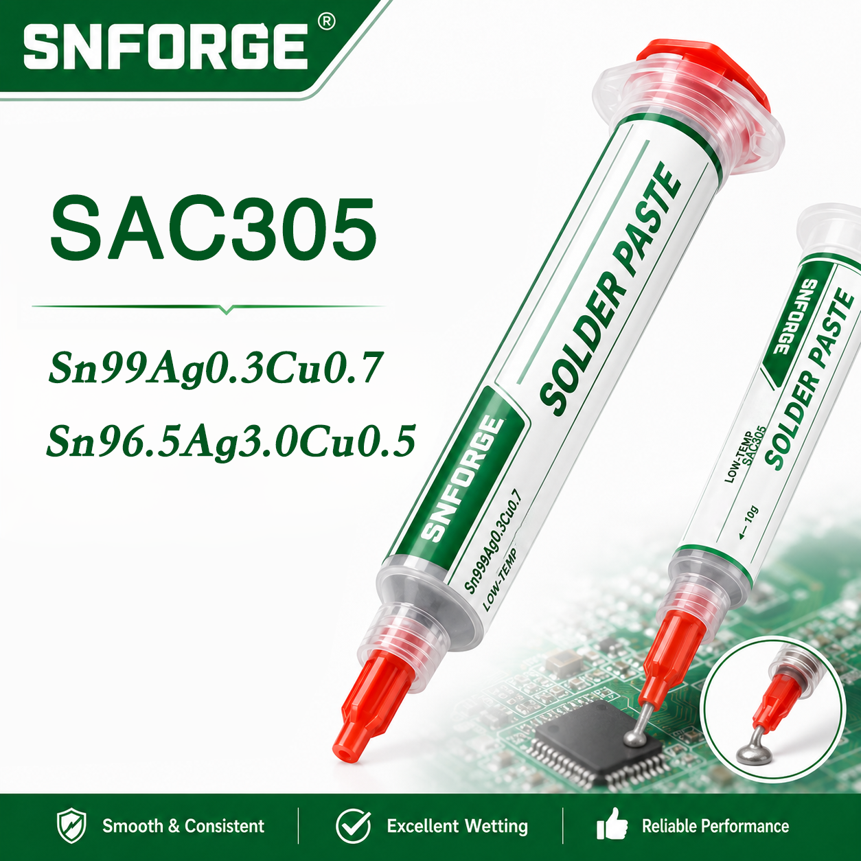 Electronics Repair Online - SAC305 Solder Paste Welding Tin Sn99Ag0.3Cu0.7