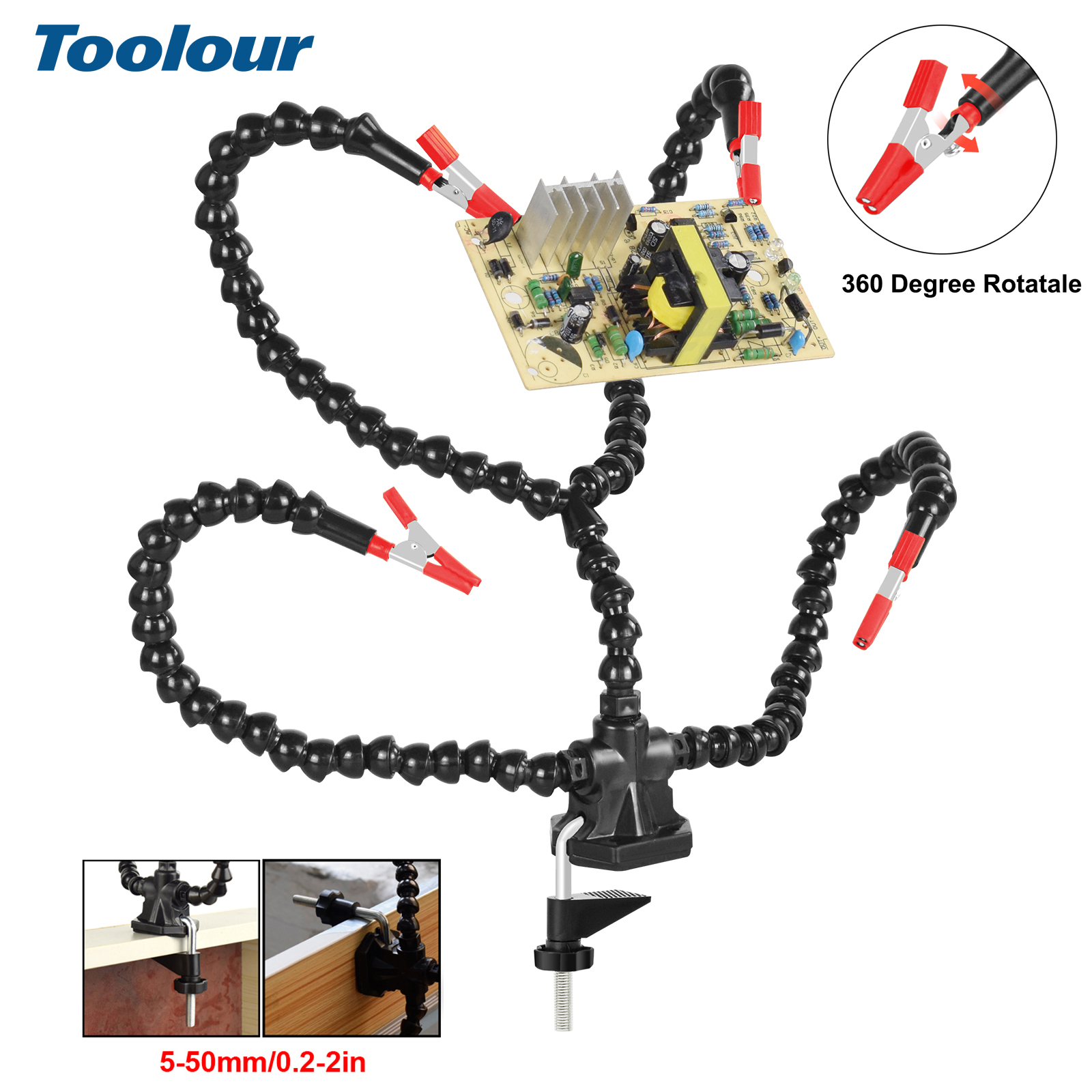 Toolour Soldering Station Help - مراجعة Pcb Holder Clamp وسعره