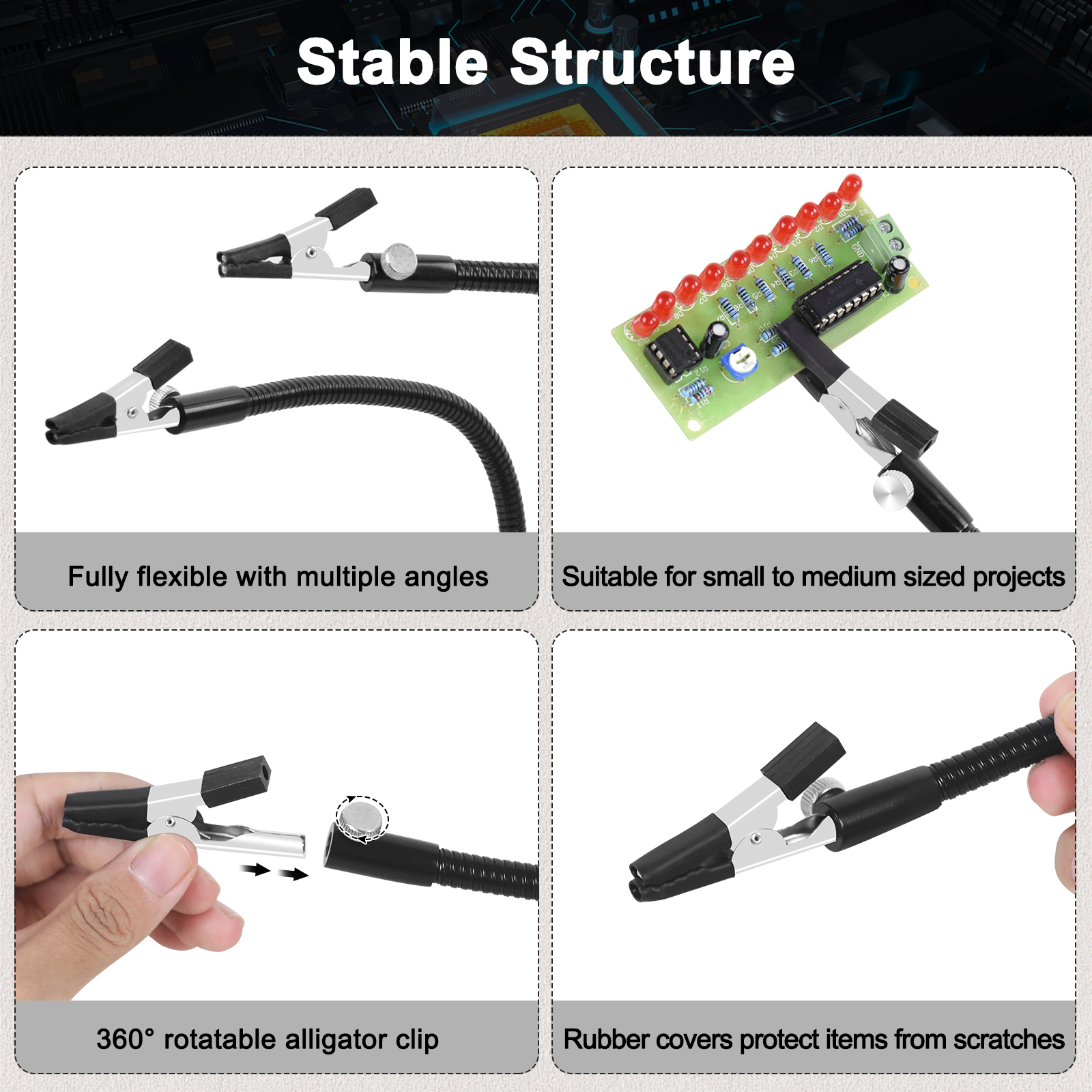 Toolour Magnetic Helping Hands - مراجعة Pcb Holder Clamp وسعره