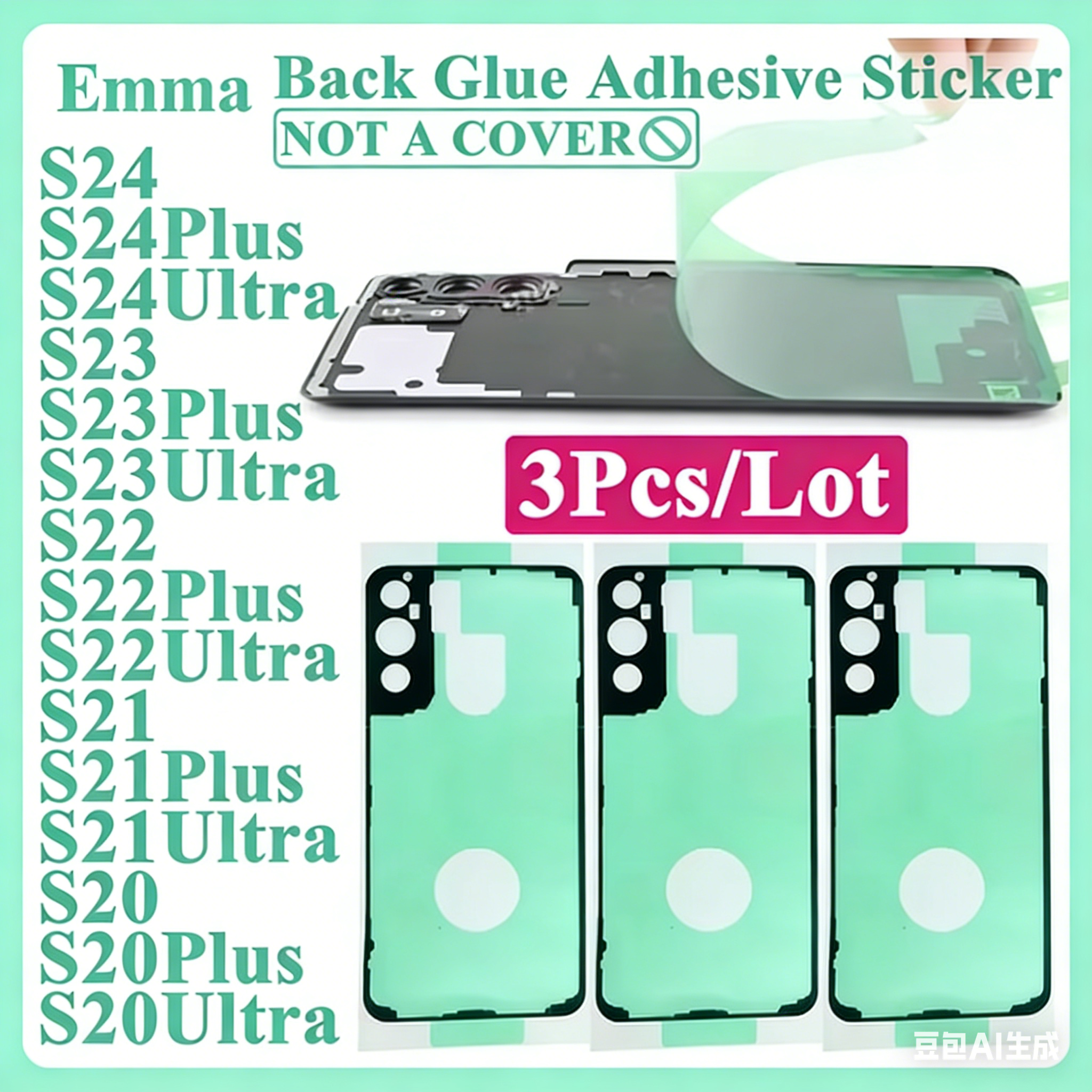 3Pcs Waterproof Adhesive Tape  - مراجعة Back Cover Adhesive وسعره