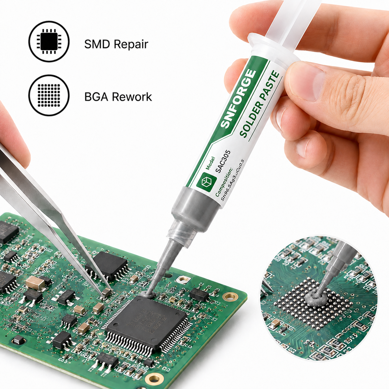 Solder Paste Welding Tin Sn99A - مراجعة Electronics Repair School Youtube وسعره