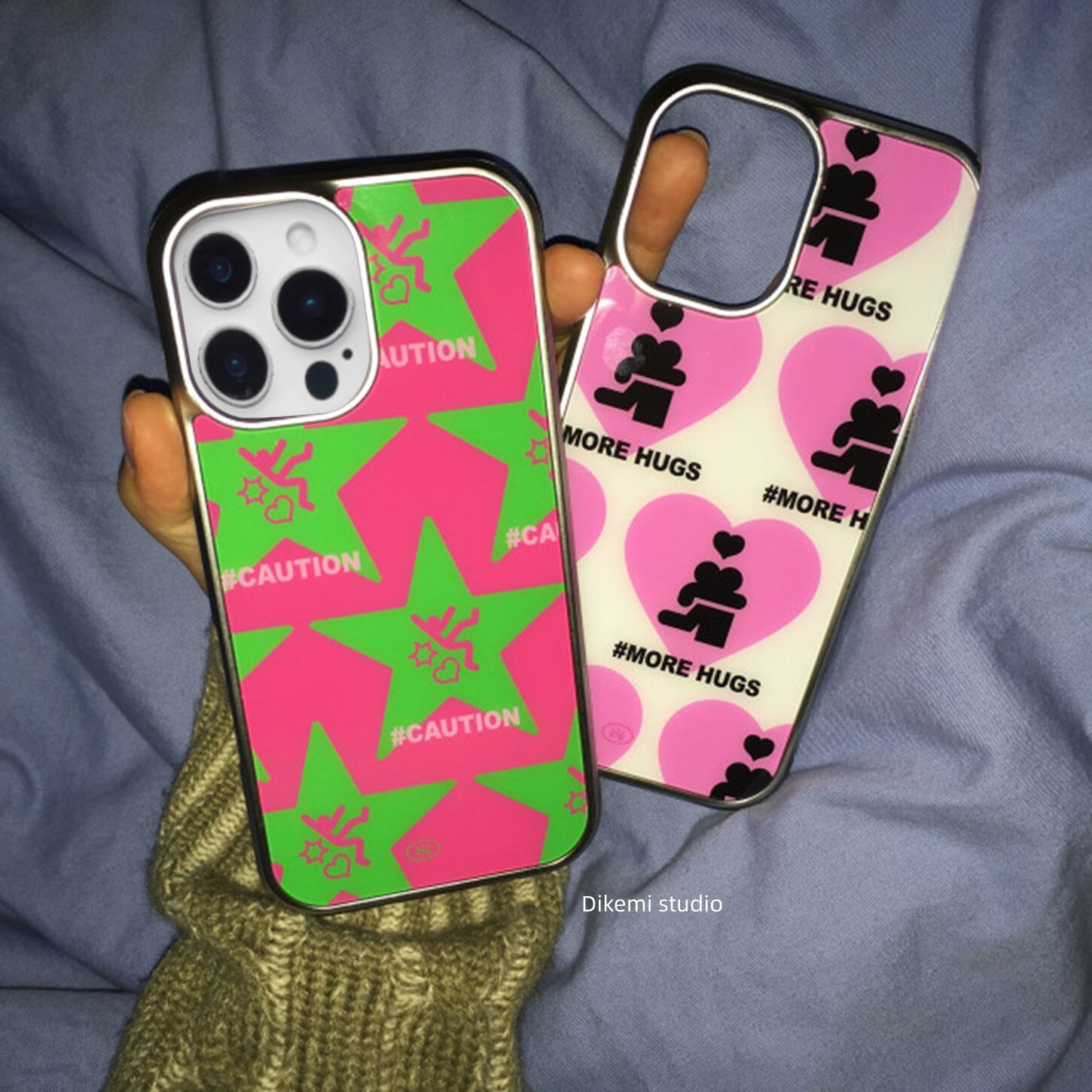 Korean Ins Pink Heart 